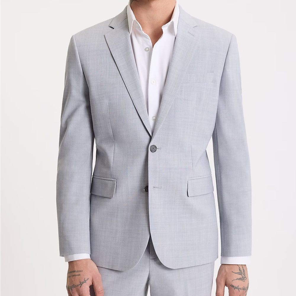 NEW Express Men's Extra Slim Jacket in Gray